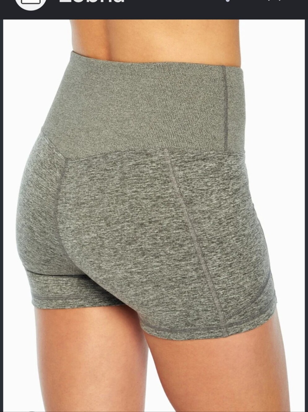 Zobha Heather Gray High-Waist Athletic Shorts